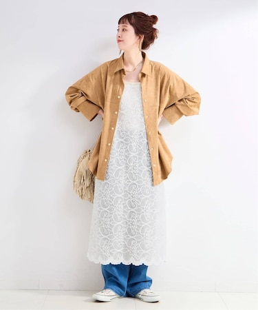 手洗い可 / コード刺繍キャミワンピース