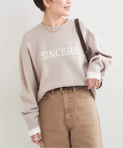 クルーネックロゴニット