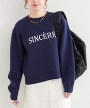 クルーネックロゴニット