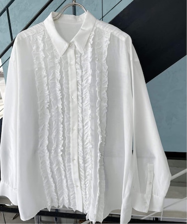 《追加》コットンシルクフロントフリルブラウス