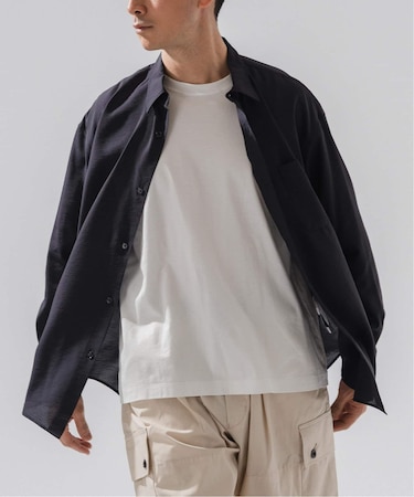 シアー バンブー レギュラーカラーシャツ