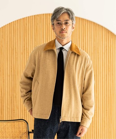 E.WOOL SILK NEP ブルゾン