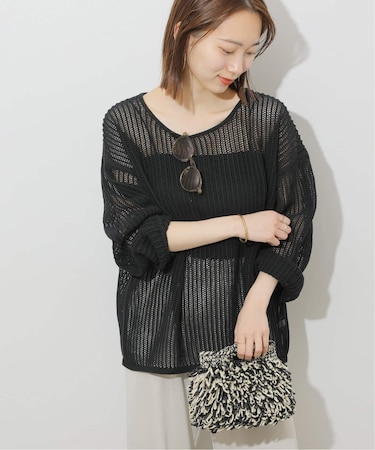 ストライプメッシュプルオーバー