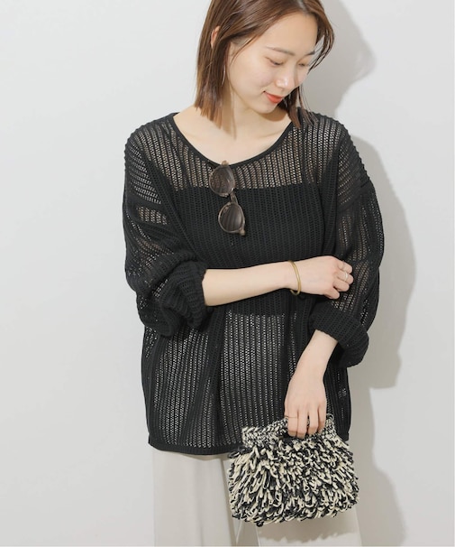 ストライプメッシュプルオーバー