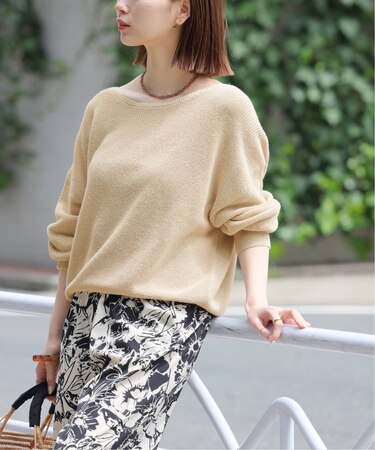 畔リネンニュアンスプルオーバー