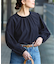 手洗い可 / デザインネックパフスリーブブラウス