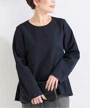 手洗い可 / 切り替えプリーツブラウス