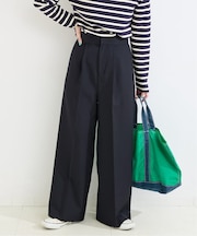 手洗い可 / ワイドストレートセンタープレスパンツ