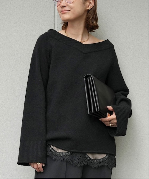 ミドルゲージ Vネック ニット｜ベーセーストックのアウトレット通販