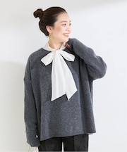 手洗い可 / T/Rローンボウタイブラウス