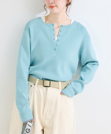 手洗い可 / ヘンリーネックニット