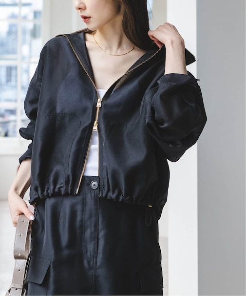 ミルキーシアースタンドカラーパーカーブルゾン