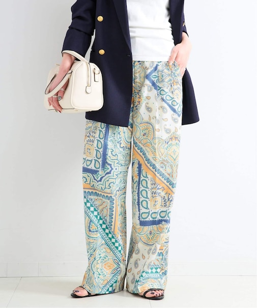 手洗い可 / FINEアートプリントバックゴムトラウザー