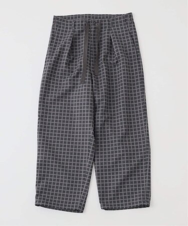 チェックパターン オーバーパンツ