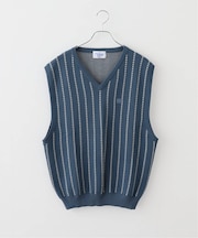 KEBOZ BALL STRIPE KNIT VEST