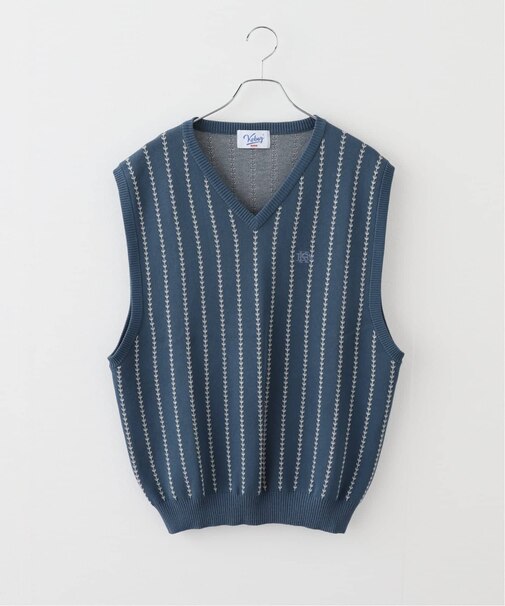 KEBOZ BALL STRIPE KNIT VEST
