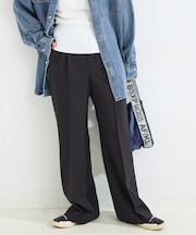 ウォッシャブル / Wジャージソフトフレアリーンパンツ