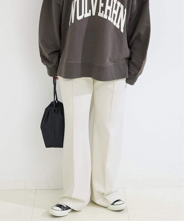 ウォッシャブル / Wジャージソフトフレアリーンパンツ