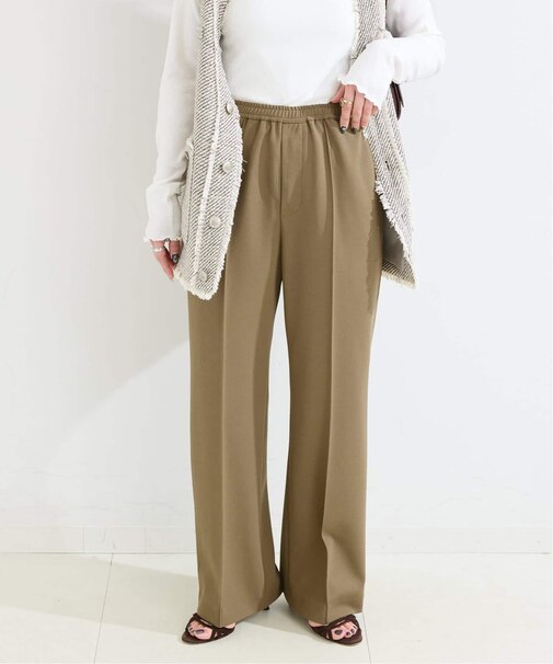 ウォッシャブル / Wジャージソフトフレアリーンパンツ