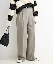 手洗い可 / リネンライク2タックパンツ