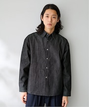 8 oz デニム スナップシャツジャケット