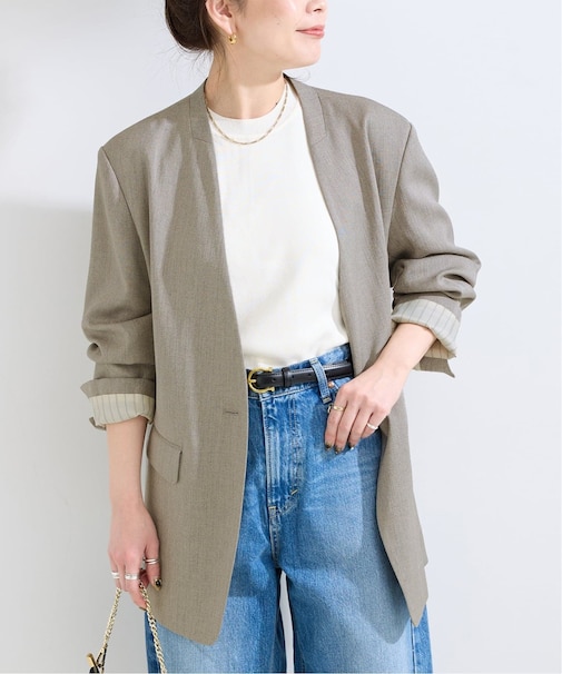 手洗い可 / リネンライクC/LESSジャケット
