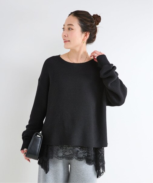 手洗い可 / ガーター編みプルオーバー