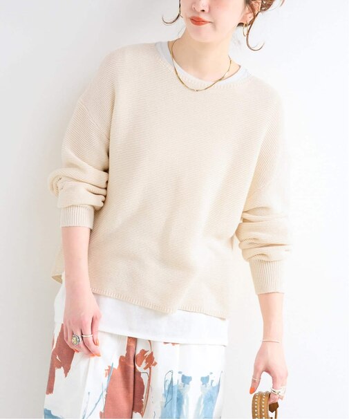手洗い可 / ガーター編みプルオーバー