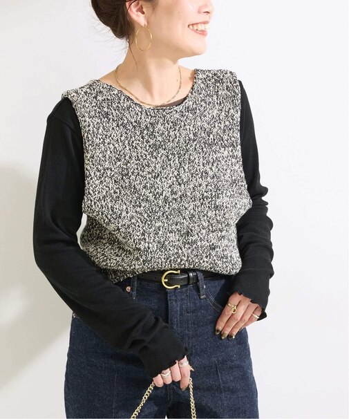 手洗い可 / MIXラメニットベスト