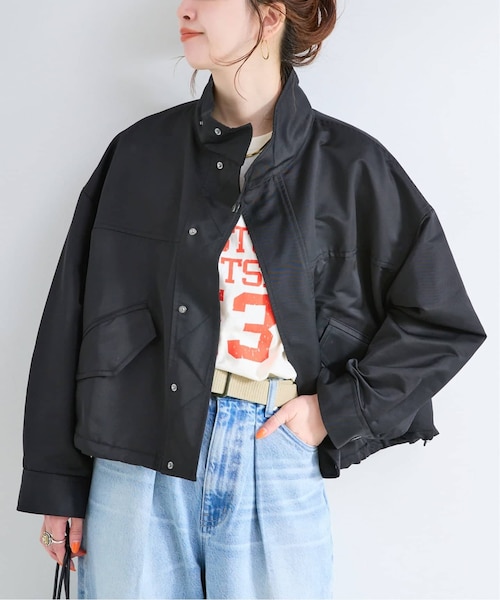 【最終値下げ】borders at balcony ショートブルゾン ペプラム BORDERS at BALCONY(ボーダーズアットバルコニー) SHORT BLOUSON