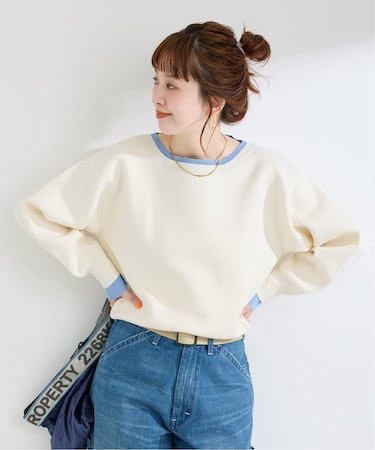 ウォッシャブル / 配色ニットプルオーバー