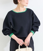 ウォッシャブル / 配色ニットプルオーバー