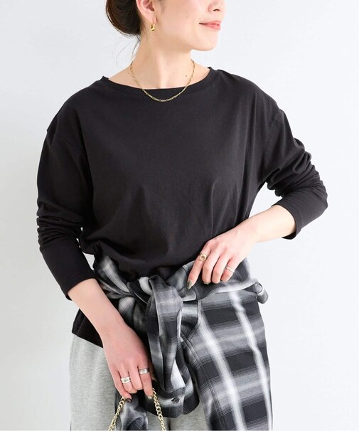 手洗い可 / コットンカシミヤ天竺ロンTEE