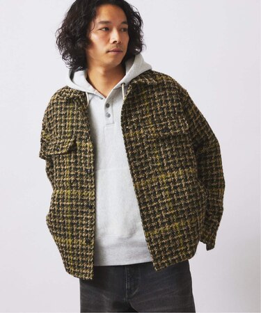 ループ ツイードチェック CPO ブルゾン