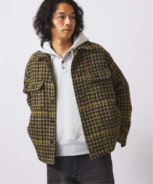 ループ ツイードチェック CPO ブルゾン