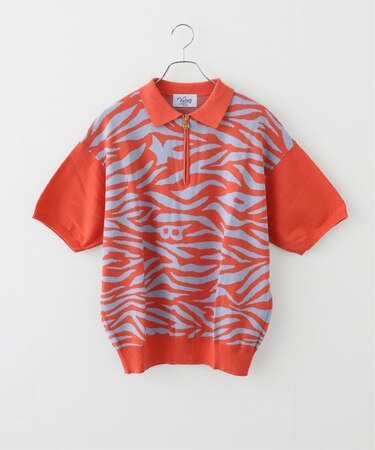 KEBOZ ZEBRA KNIT S/S POLOSHIRT