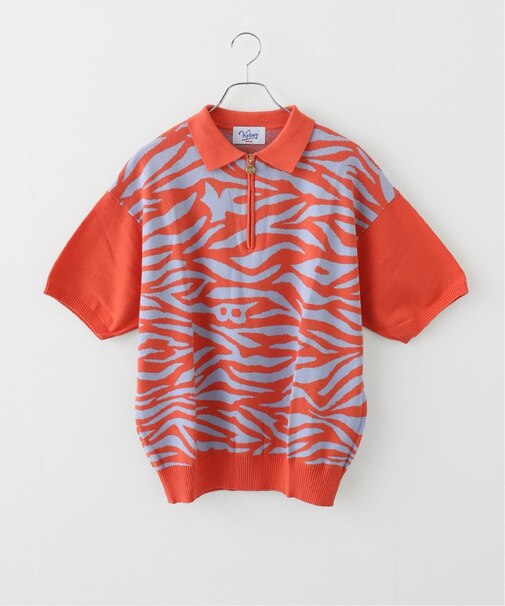 KEBOZ ZEBRA KNIT S/S POLOSHIRT