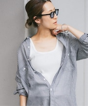 OUT OF FRAMe SWErib squareタンクトップ