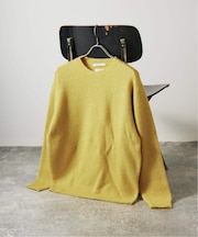 YAK / ヤク アルパカ ブレンド タック ニット