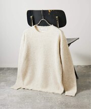 YAK / ヤク アルパカ ブレンド タック ニット