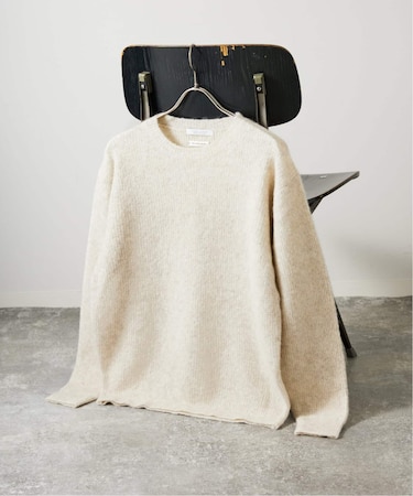 YAK / ヤク アルパカ ブレンド タック ニット