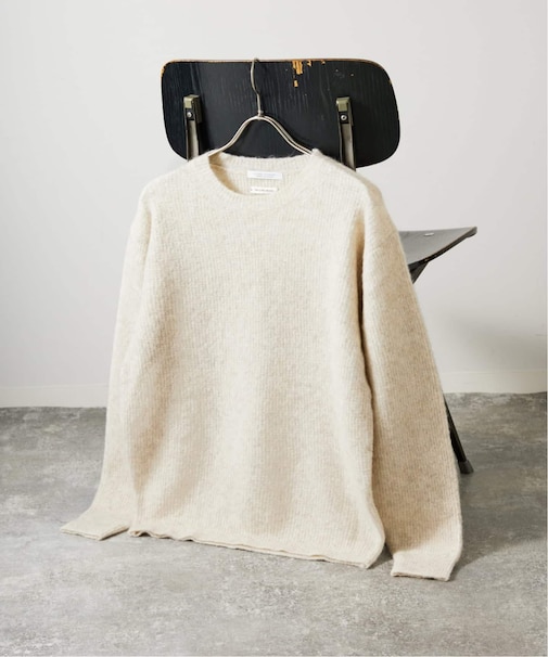 YAK / ヤク アルパカ ブレンド タック ニット