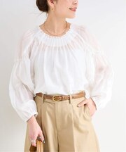 《追加》手洗い可 / シアリネンウィングブラウス
