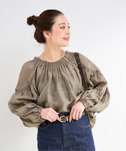 《追加》手洗い可 / シアリネンウィングブラウス