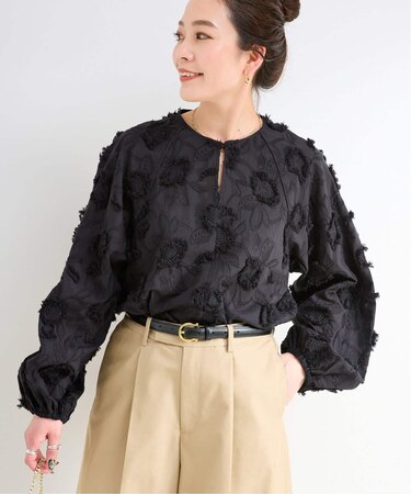 手洗い可 / 3Dレースバブルスリーブチュニック