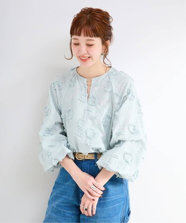 手洗い可 / 3Dレースバブルスリーブチュニック