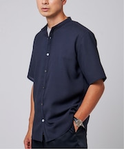 ”接触冷感＆吸水速乾” EVALET メッシュ バンドカラー シャツ