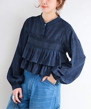 《追加2》《2点セット》ウォッシャブル / フリルキャミソールレイヤードブラウス