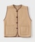 CAWLEY (コーリー) TAN LEATHER BACK CURLY RIVER VEST