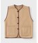 CAWLEY (コーリー) TAN LEATHER BACK CURLY RIVER VEST